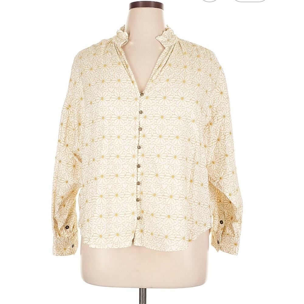 Pilcro by Anthropologie Size 1X 3/4 sleeve button-down shirt